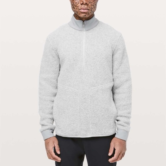 Lululemon Tundra Trek 1/2 Zip Sz S In Heathered Silver Spoon